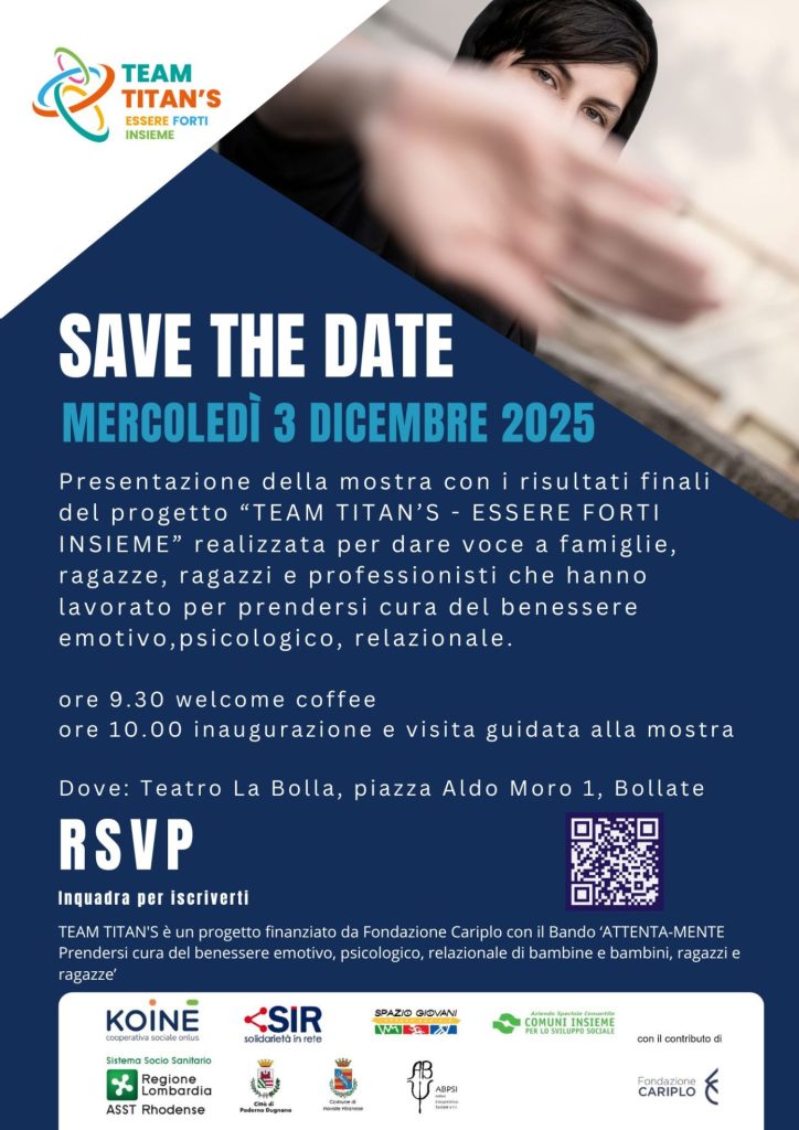 save the date 3 dicembre team titan's